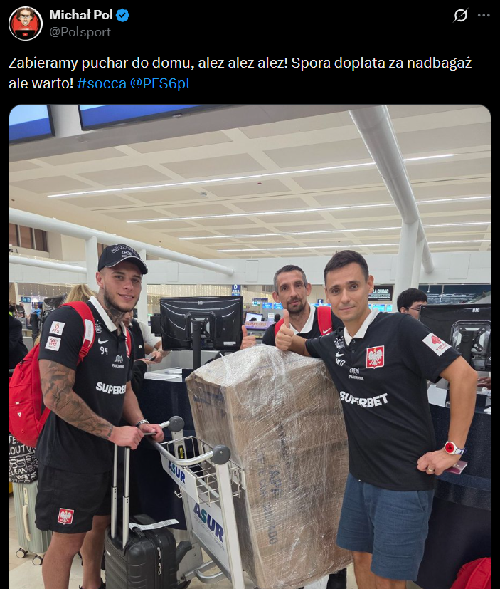 Tak Mistrzowie Świata SOCCA przewożą PUCHAR do Polski :D